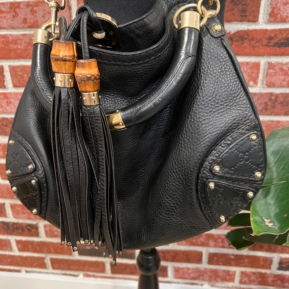 Vintage Tassle Gucci Bamboo crossbody/handbag Hobo - Picture 7 of 11